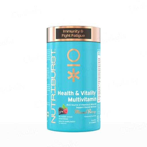 Nutriburst Health & Vitality Multivitamin Health Supplement Gummies - Mixed Berry Flavour